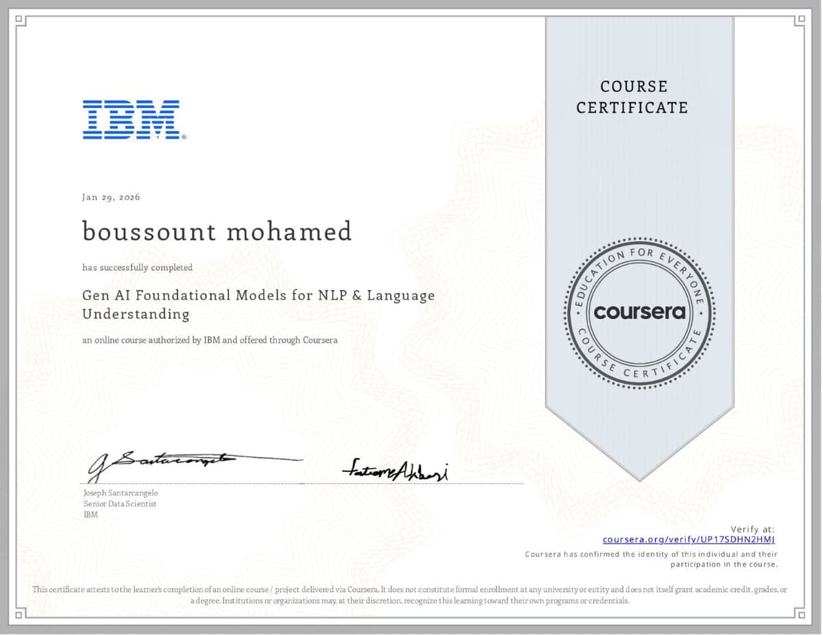 IA Générative : Modèles Fondamentaux pour la NLP & la Compréhension du Langage