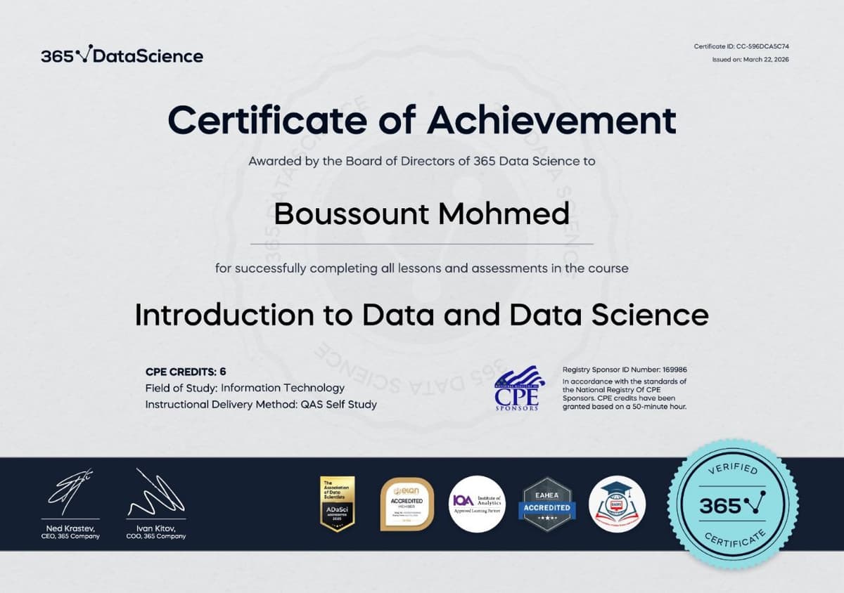 Introduction à la Data et Data Science
